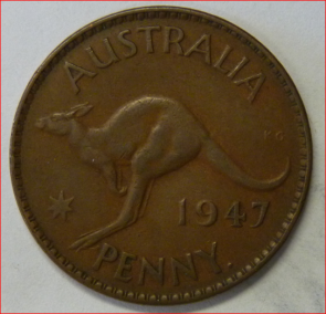 Australie penny 1947 KG-Y
